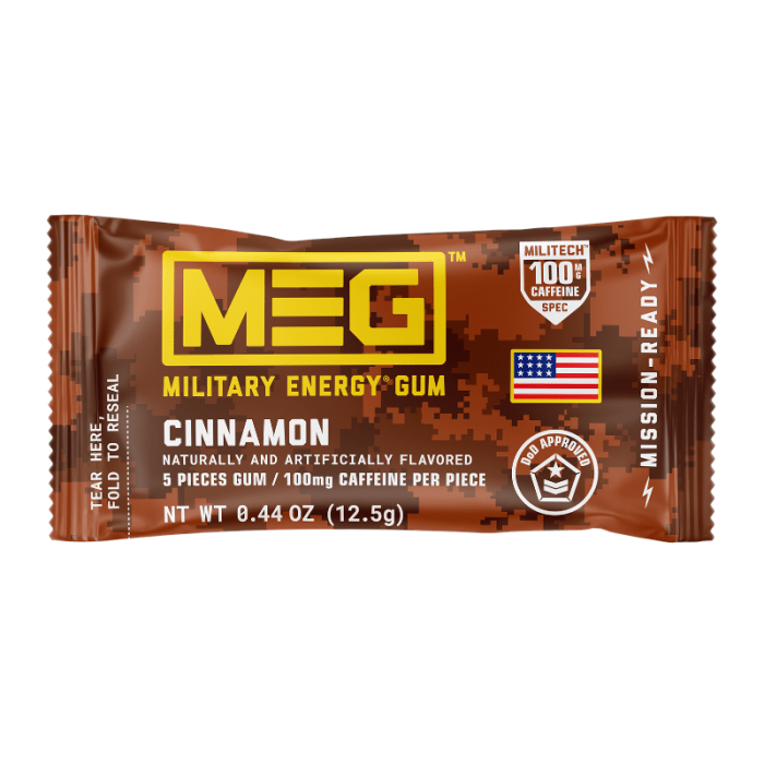 Militari Energy Gum Cinnamon 12,5g